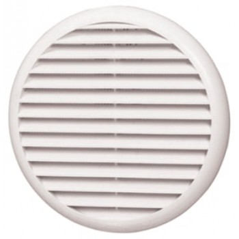 Grelha Ventiladora Redonda PVC GVO-PVC 120mm branca 009.0093